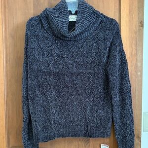 Poof! Dark Gray Cowl Neck Sweater